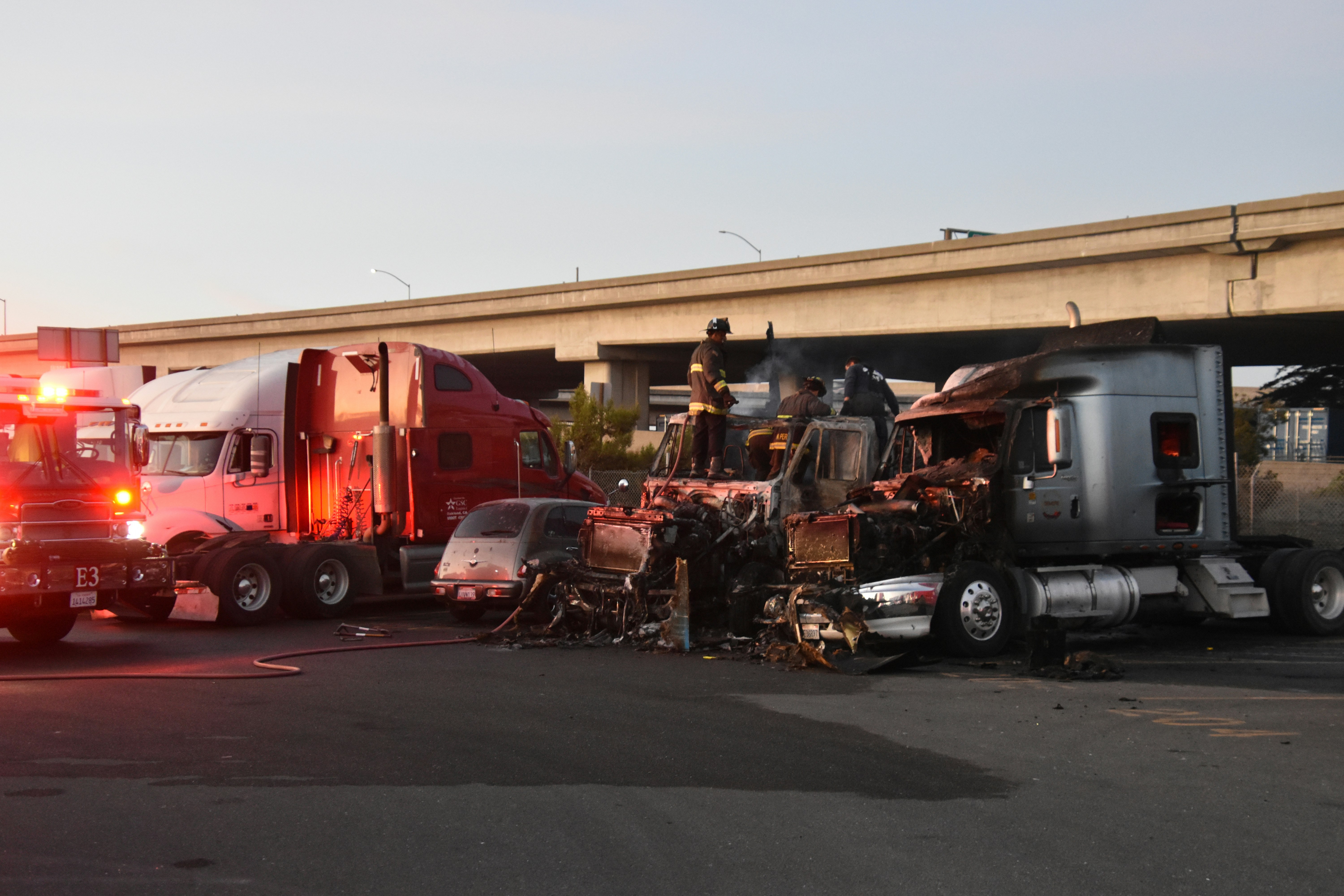 Commercial truck collision